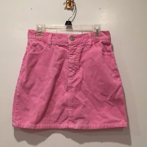 Pink corduroy skirt